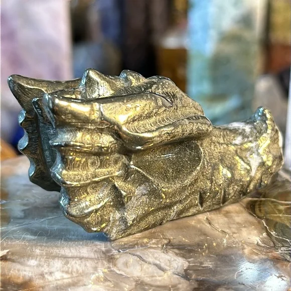 Pyrite Dragons Head Carving! - Picture 5 of 7